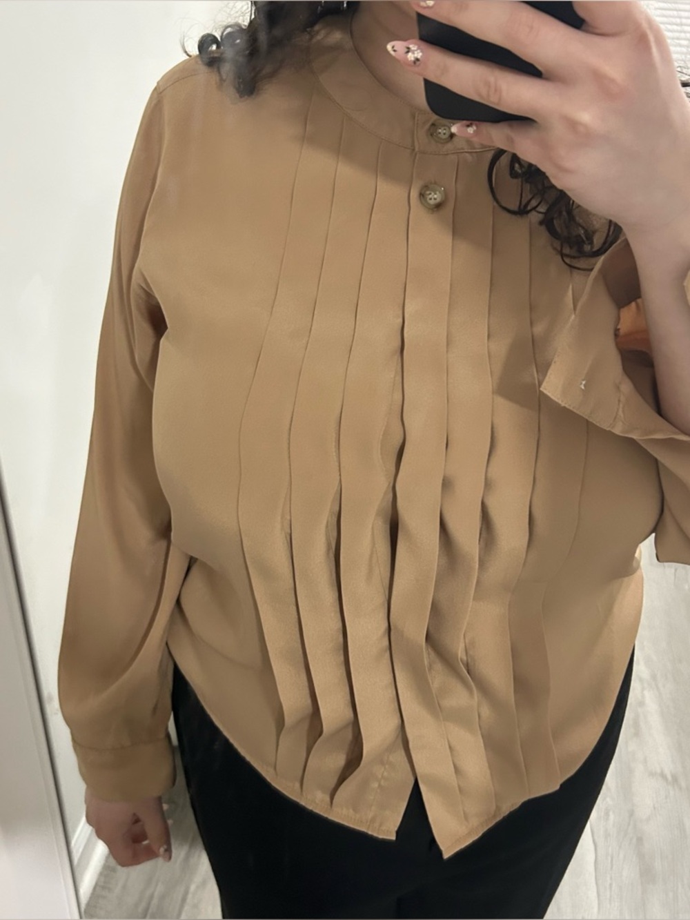 jennifer moore petites vintage button down top